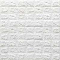 3D панель самоклеюча цегла Біла 700x770x7мм (001-7) Sticker Wall SW-00000047
