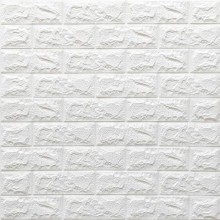 3D панель самоклеюча цегла Біла 700x770x7мм (001-7) Sticker Wall SW-00000047