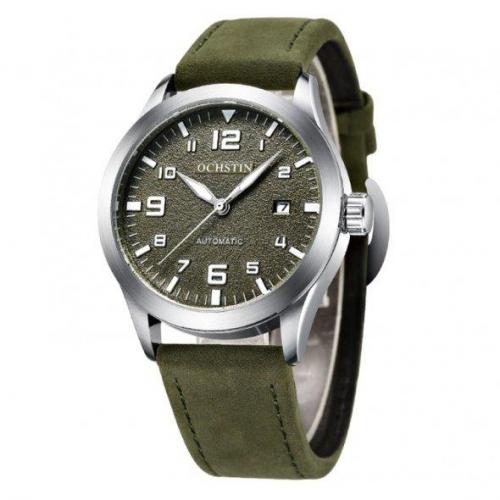 Водостійкий механічний годинник Ochstin Military silver