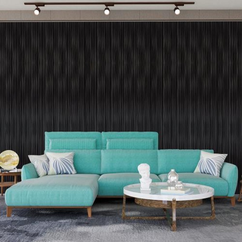 Декоративна стінова рейка Sticker Wall PS Чорний 2900x120x11 мм (SW-00002148)