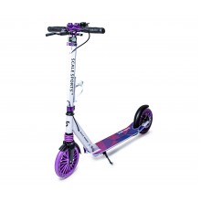 Двоколісний самокат Scale Sports SS-32, складане, ручне гальмо, Led-ліхтарик White and violet (1578370478)