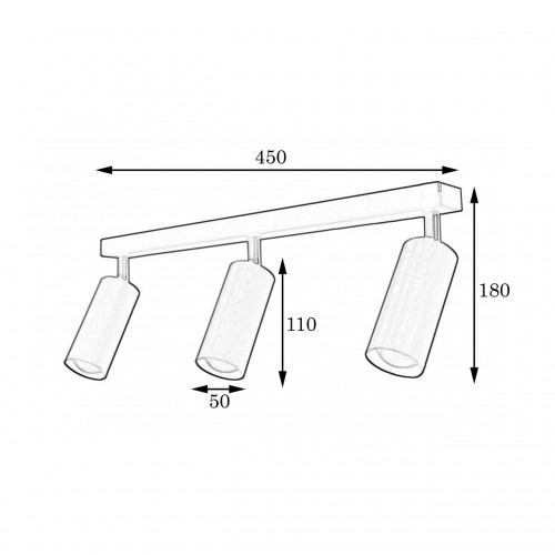 Світильник у стилі лофт MSK Electric Tube спот із поворотним механізмом NL 1105-3 SILVER