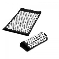 Килимок масажно-акупунктурний Life style Acupressure Mat and Pillow Set з подушкою 64 х 40 см Чорний