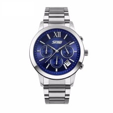 Чоловічий наручний годинник Skmei Tandem 9097 Сріблястий