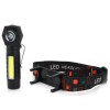 Налобний ліхтар на акумуляторі 2в1 KX-212 9074 Black HeadLight