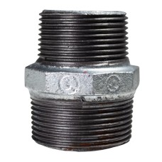 Ніпель редукційний чавунний оцинкований B.C 1 1/2” х 1”