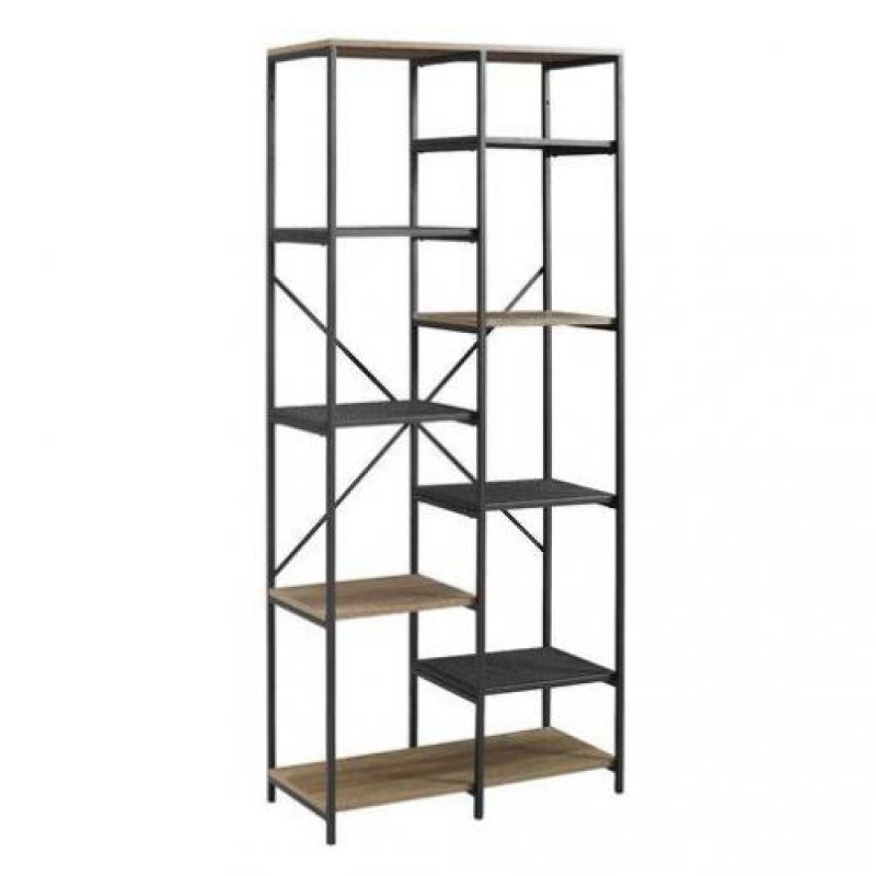 Стелаж для зберігання в стилі Loft Чорний NS-1811 1780x800x350 мм