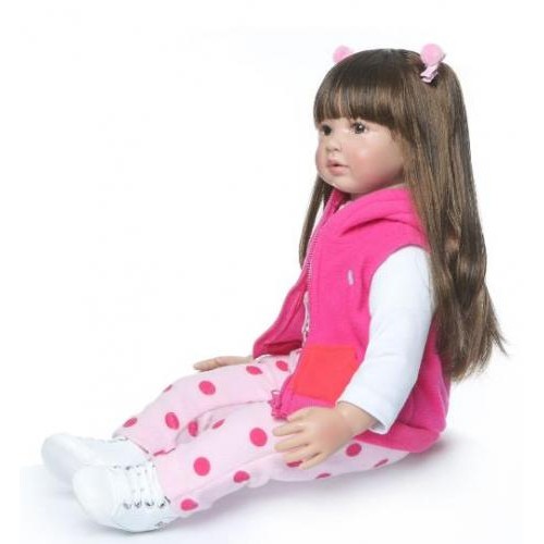 Силіконова колекційна лялька No Brand дівчинка Лія 60 см (174) Силіконова колекційна лялька No Brand дівчинка Лія 60 см (174)