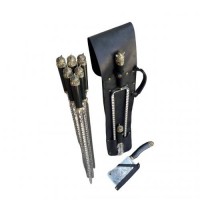 Набір шампурів Gorillas BBQ для шашлику РАГНАР в шкіряному чехлі Набір шампурів Gorillas BBQ для шашлику РАГНАР в шкіряному чехлі