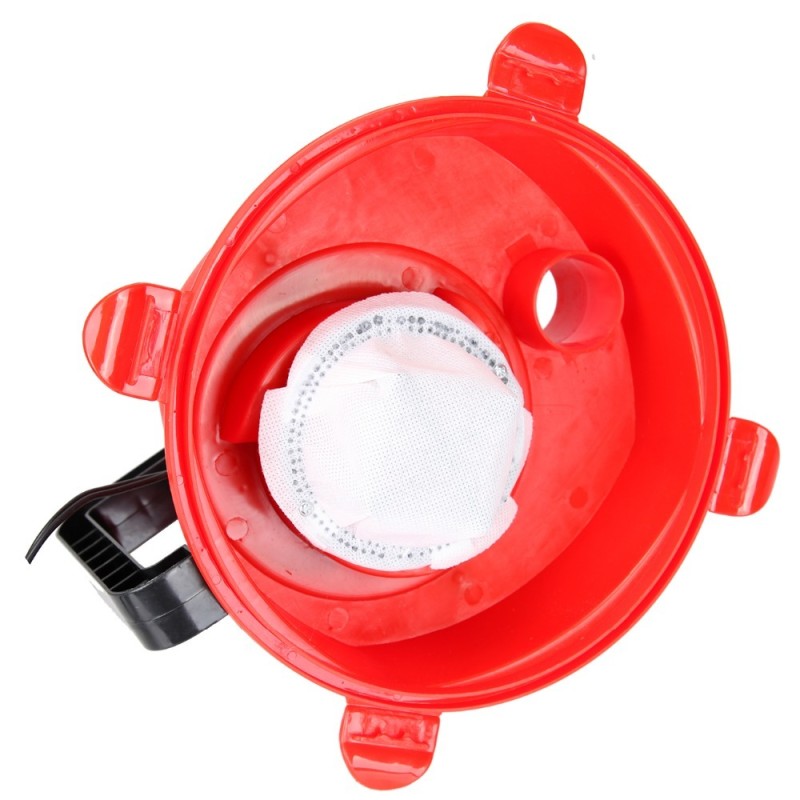 Автомобільний пилосос Turbo Vacuum Cleaner Wet Dry canister 12V з насадками Червоний