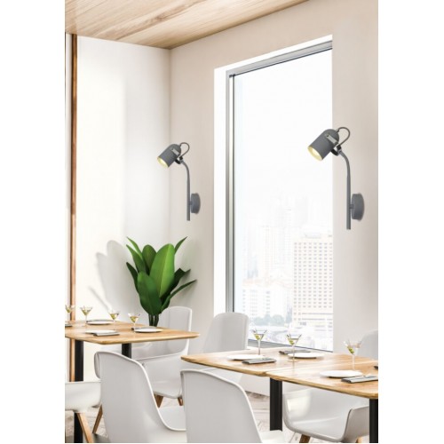 Бра Candellux Gray 19x39 см Сірий (91-66527)