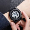 Тактичний водостійкий кварцовий годинник Skmei World Black