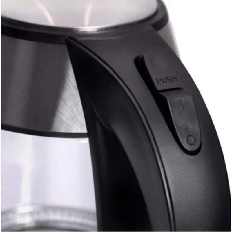 Електрочайник скляний 1.5 л Adler AD 1224 чорний