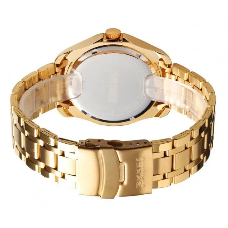 Чоловічий наручний годинник Skmei 9193 Дракон Золотистий