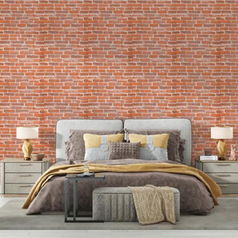 Самоклеюча 3D панель під руду катеринославу цеглу Sticker Wall 3080х700х3мм