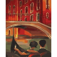 Картина за номерами Brushme Закохані на гондолі 40х50 см (GX29731) Картина за номерами Brushme Закохані на гондолі 40х50 см (GX29731)