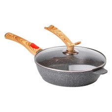 Сковорода універсальна алюмінієва зі знімною ручкою MGC 26 см Сірий (HP-4-464G)