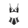 Комплект білизни Passion TASMINA SET S/M black, ліф, високі трусики з корсетом ззаду в інтернет супермаркеті PbayMarket!