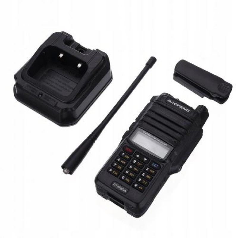 Рація Baofeng UV-9R Plus 5W з гарнітурою Black (3_00579)