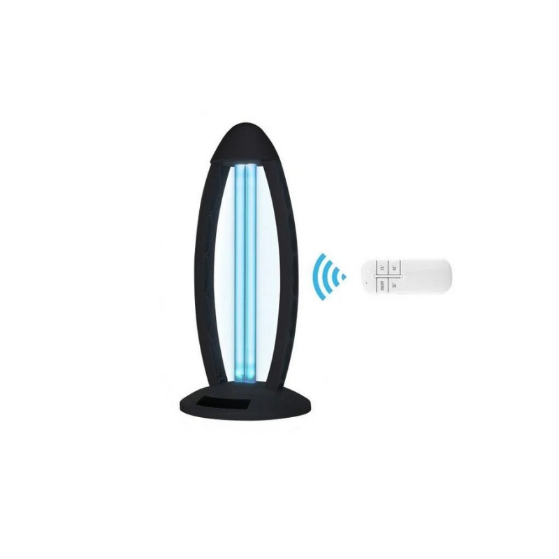 Кварцова лампа бактерицидна 38W БЕЗОЗОНОВА чорна та дистанційне керування No Brand UV01W-38W