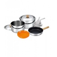 Набір посуду Kovea STS Cookset L на 4-5 осіб Сірий (1053-VKC-ST08-45)