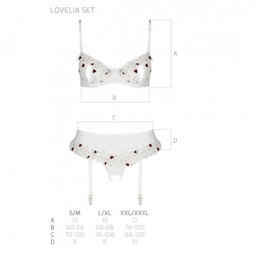 Сексуальний комплект з поясом для панчіх LOVELIA SET white S/M - Passion в інтернет супермаркеті PbayMarket!