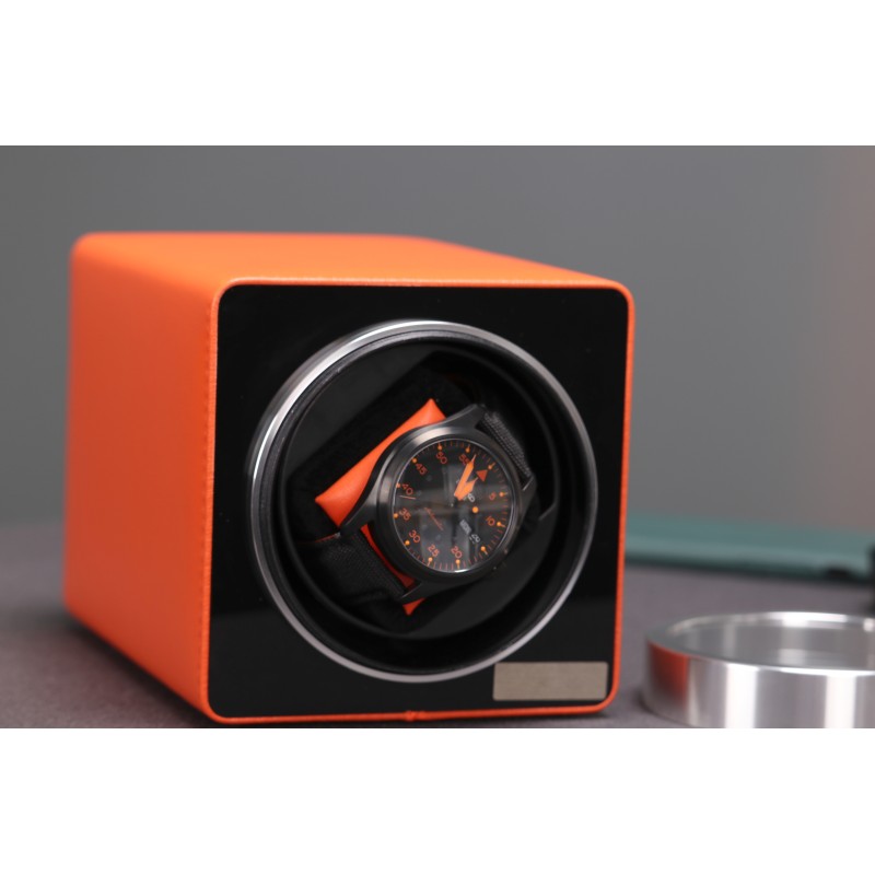 Шкатулка Salvadore для підзаводу 1 годинника MBPU/411/OR 11х11х17,5 см Помаранчево-чорний