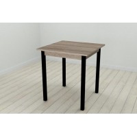 Стіл кухонний Ferrum-decor Дієго 75x80x80 Чорний ДСП Сонома Трюфель 16мм (DIE0005) Стіл кухонний Ferrum-decor Дієго 75x80x80 Чорний ДСП Сонома Трюфель 16мм (DIE0005)