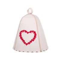 Банна шапка Luxyart Сплетення сердець Білий (LA-457)