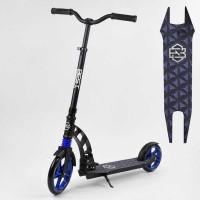 Самокат двоколісний Best Scooter з PU колесами 1 амортизатором Black/Blue (99663)