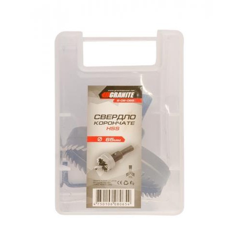 Свердло корончасте GRANITE HSS 65 мм 6-08-065 Свердло корончасте GRANITE HSS 65 мм 6-08-065