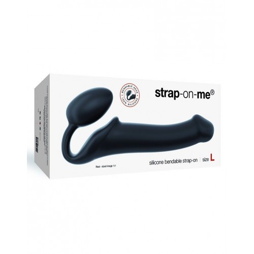 Безремінний страпон Strap-On-Me Black L, повністю регульований, діаметр 3,7 см в інтернет супермаркеті PbayMarket!