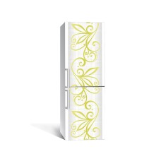 Наклейка на холодильник Zatarga «Салатові гілки» 650х2000 мм вінілова 3Д наклейка декор на кухню