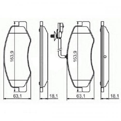 Колодки гальмові Bosch дискові задні NISSAN/OPEL/RENAULT Movano/Master R 10 0986494499 в інтернет супермаркеті PbayMarket!