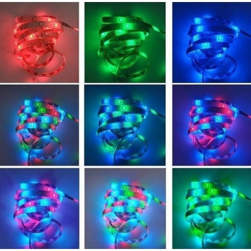 Світлодіодна стрічка комплект Led SMD 3528 RGB 54 LED/m 5 м Світлодіодна стрічка комплект Led SMD 3528 RGB 54 LED/m 5 м