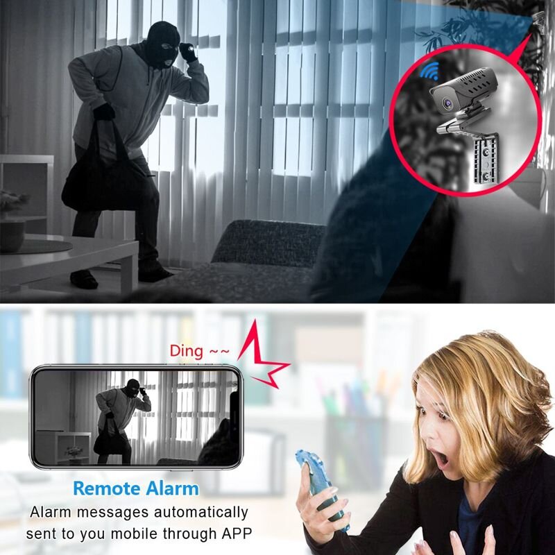 Міні камера wifi c відеореєстратором і записом на карту пам'яті до 128 Гб Nectronix H9W, з акумулятором 850 мАг