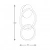 Бра Zumaline Rando 21x8x36 см Чорний (Zu20002W-GD)
