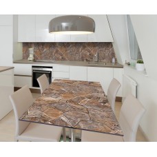 Наклейка 3Д вінілова на стіл Zatarga «Мозайка з пісковика» 600х1200 мм (Z184090st)