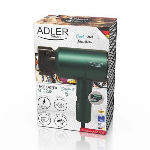 Фен Adler 14х17,5х6,7 см Зелений AD 2265 Фен Adler 14х17,5х6,7 см Зелений AD 2265
