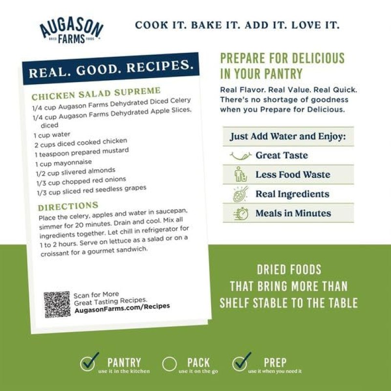 Селера нарізана сублімована з великим терміном придатності 25 років Augason Farms, 73 порції