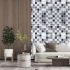 Декоративна панель ПВХ чорно-біла мозаїка Sticker Wall SW-00001432 960х480х4мм