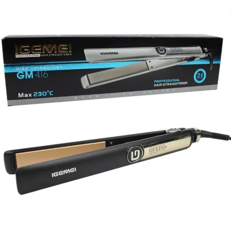 Утюжок Випрямляч Щипці Для Волосся Progemei Gm 416 Bk