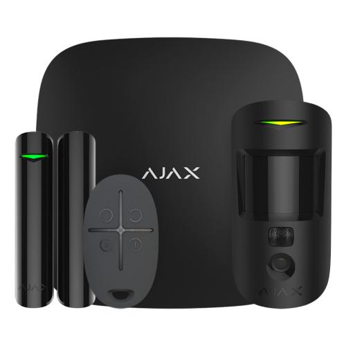 Комплект бездротової сигналізації Ajax StarterKit Cam Plus (8EU) UA black з фотоверифікацією тривог і підтримкою LTE в інтернет супермаркеті PbayMarket!