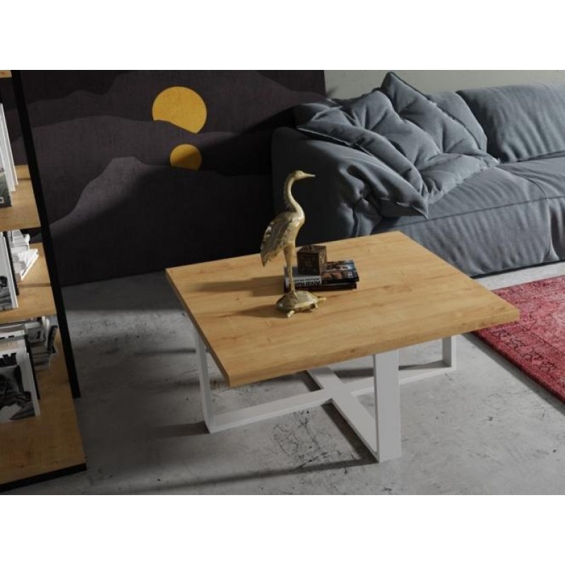 Кавовий журнальний столик у стилі Loft NS-609 530x900x900 мм Белый