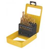 Набір свердлів для металу MASTERTOOL 19 шт HSS (1-10 мм крок 0.5 мм) в металевій коробці титан 11-0319 Набір свердлів для металу MASTERTOOL 19 шт HSS (1-10 мм крок 0.5 мм) в металевій коробці титан 11-0319