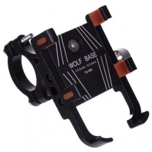Тримач для телефону на велосипед WOLF BASE V-3444 Чорний Тримач для телефону на велосипед WOLF BASE V-3444 Чорний