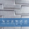 Самоклеюча 3D панель кладка срібло Sticker Wall 19600х700х5мм