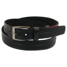Шкіряний ремінь Skipper 110-130 x 3.5 см Чорний (1003-35)