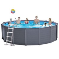 Каркасний збірний басейн Intex 26384-1, 457 х 122 см (478 х 124 см) (драбина, тент, підстилка)