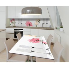 Наклейка 3Д вінілова на стіл Zatarga «Романтична зустріч» 600х1200 мм для будинків, квартир, столів, кав'ярень